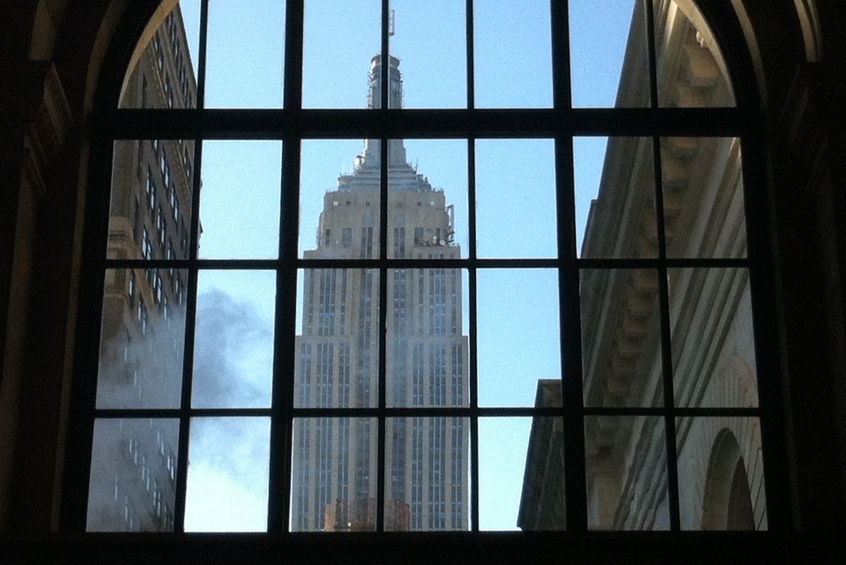 22-4 Empire State Building From Bill Blass Public Catalog Room Mural New York City Public Library Main Branch